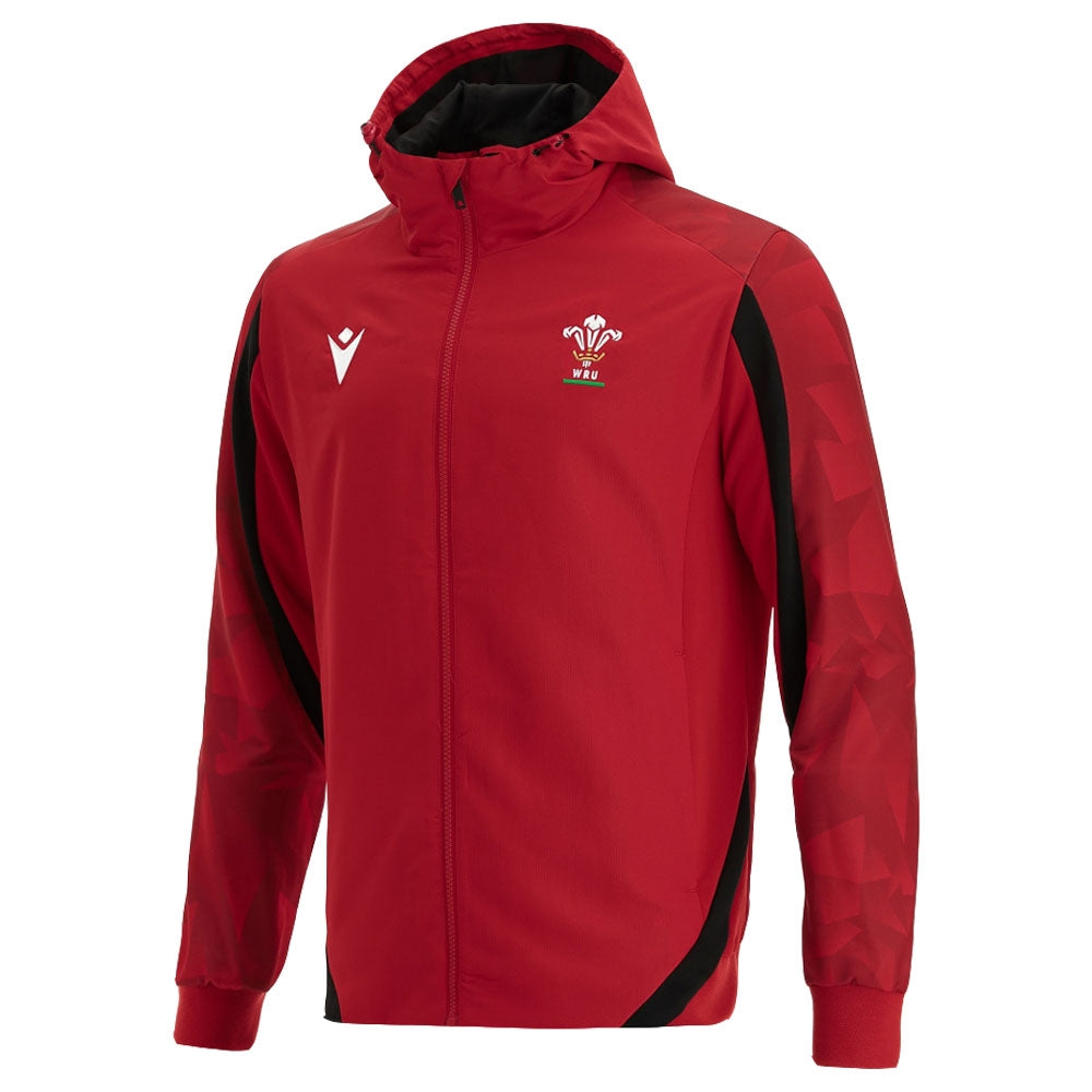 2021-2022 Wales Full Zip Hooded Sweatshirt (Red) Product - Hoodies Macron   