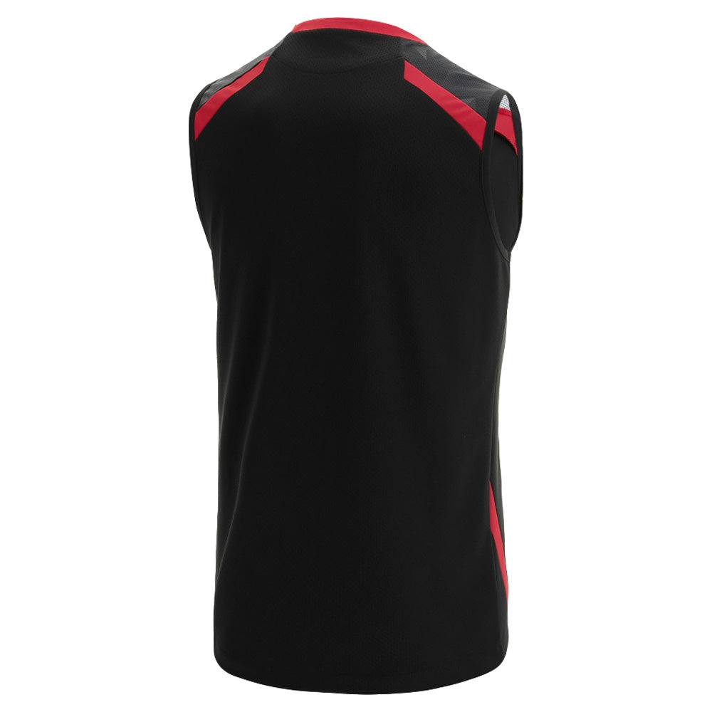 2021-2022 Wales Sleeveless Shirt (Black) Product - Sleeveless Macron   