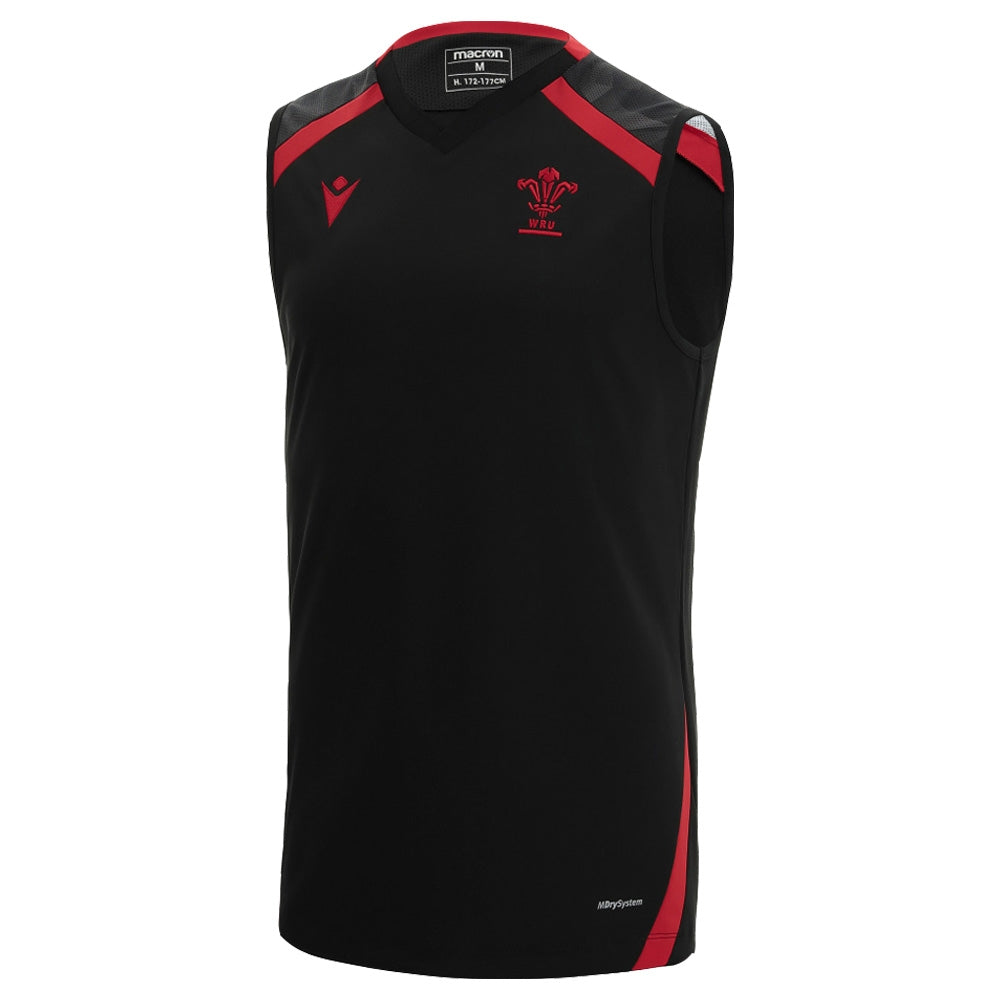 2021-2022 Wales Sleeveless Shirt (Black) Product - Sleeveless Macron   