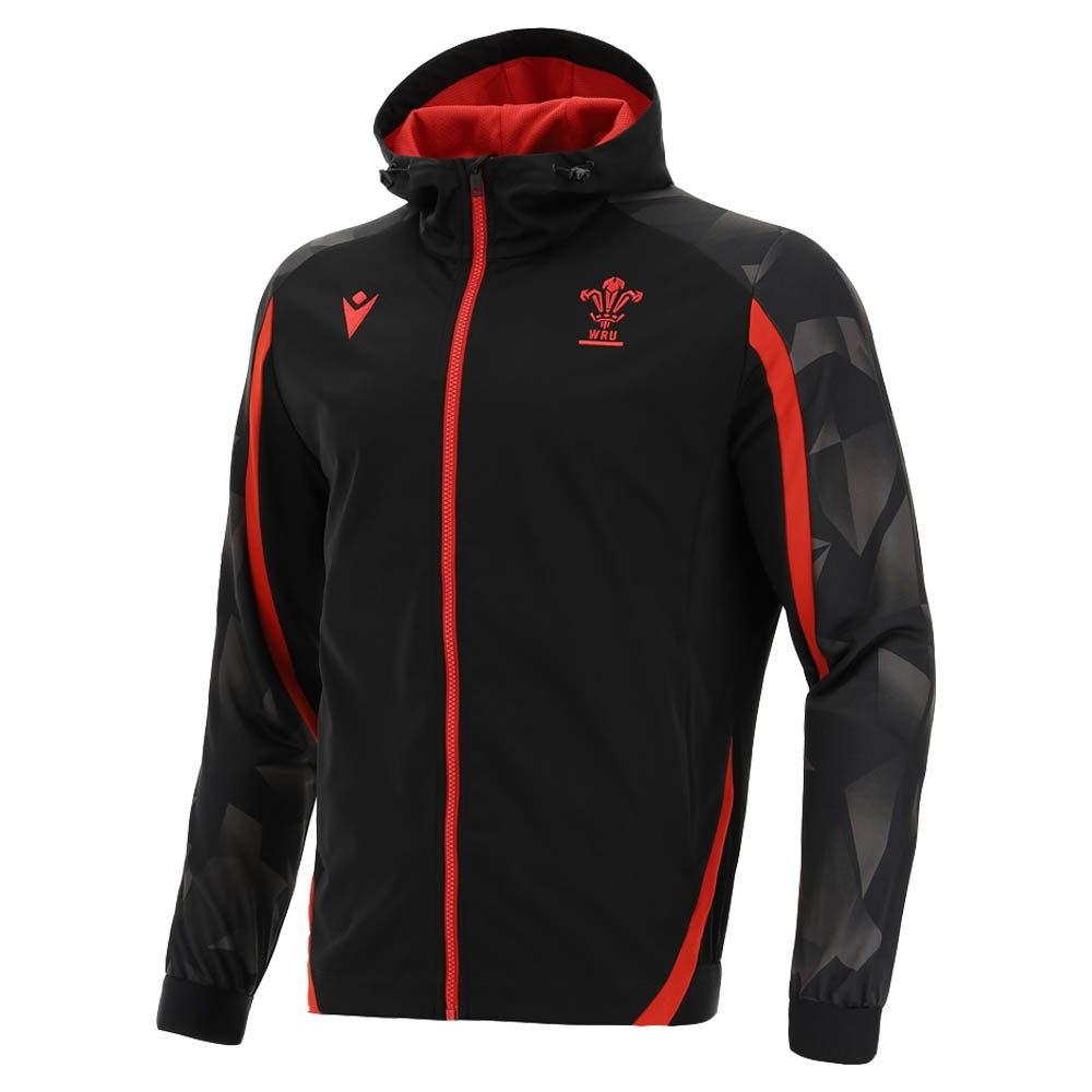 2021-2022 Wales Polydiagonal Hooded Anthem Jacket (Black) Product - Jackets Macron   