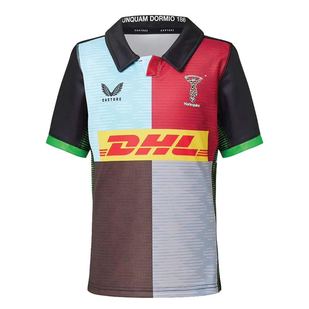 2022-2023 Harlequins Home Rugby Shirt (Kids) Product - Football Shirts Castore   