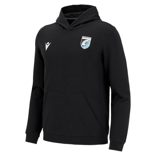 2022-2023 Cardiff Blues Travel Hoody Full Zip Cotton (Black)