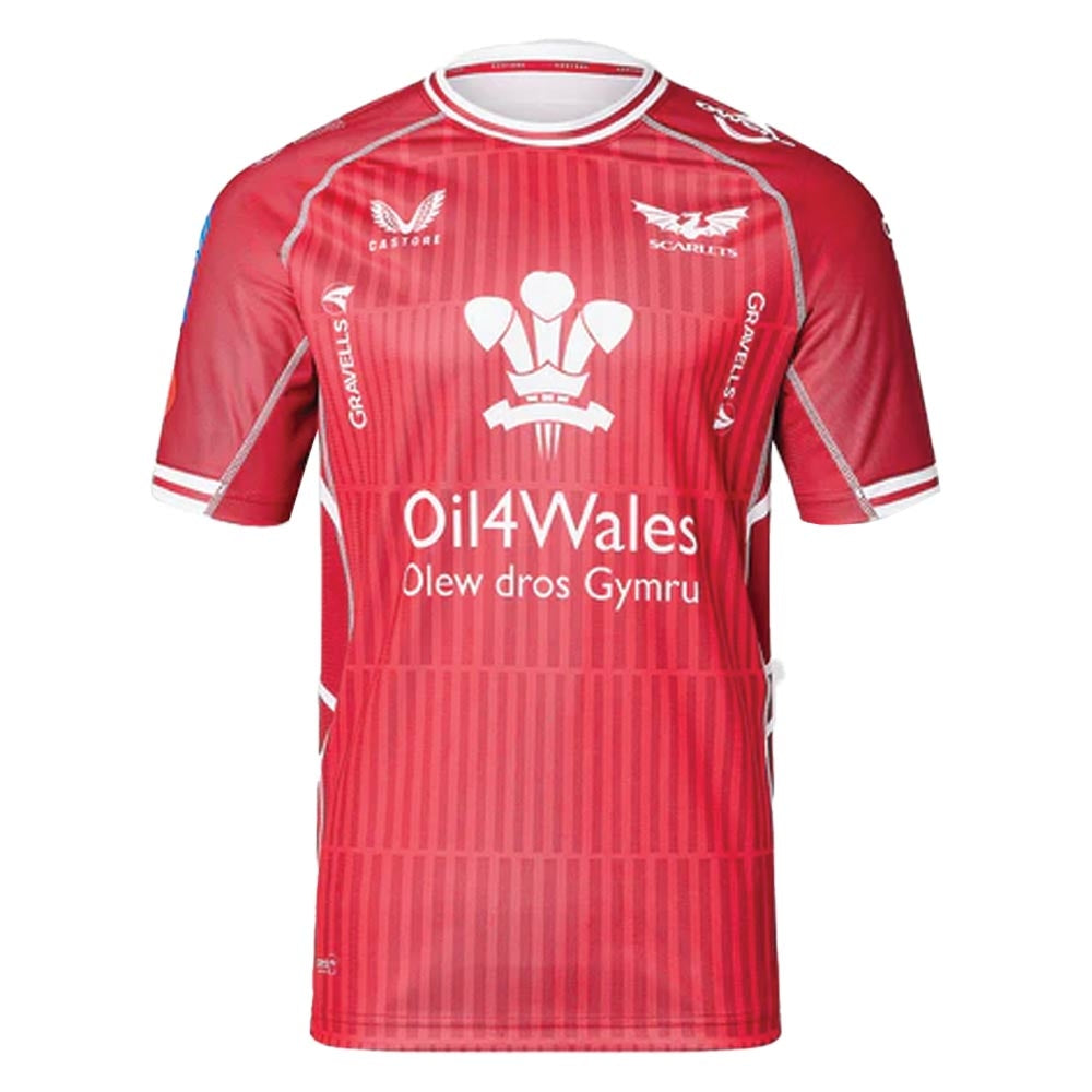 2022-2023 Scarlets Home Rugby Shirt (Kids) Product - Football Shirts Castore   