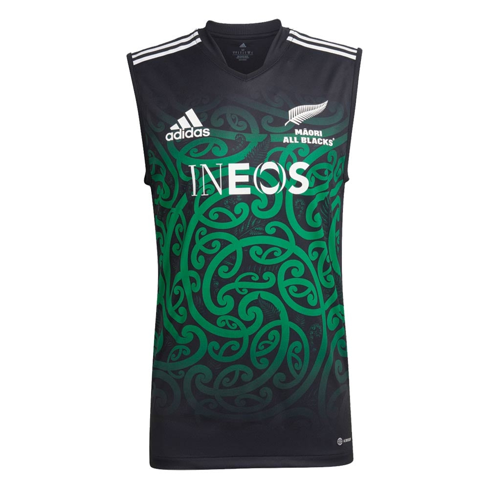 2022-2023 Maori All Blacks Singlet (Black) Product - Sleeveless Adidas   