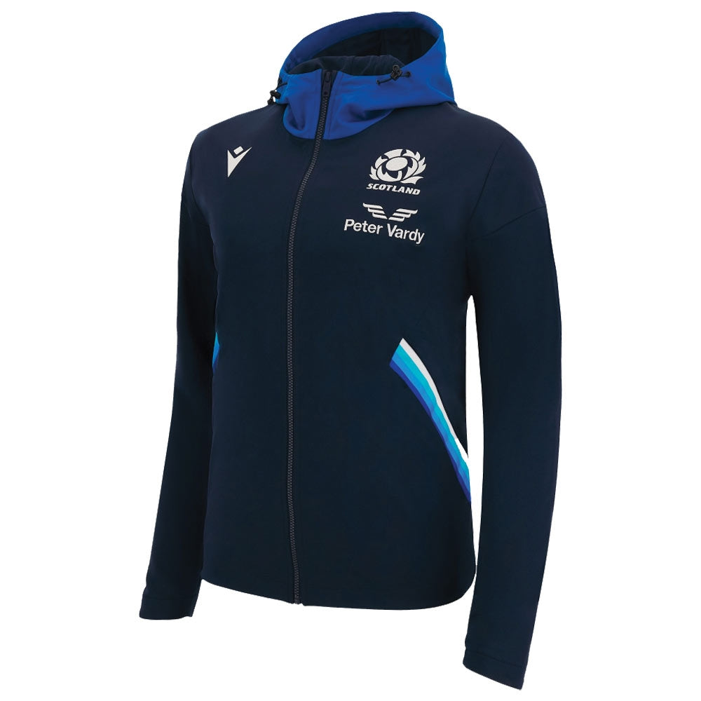 2022-2023 Scotland Warm Up Hoodie Anthem Jacket (Navy) Product - Jackets Macron   