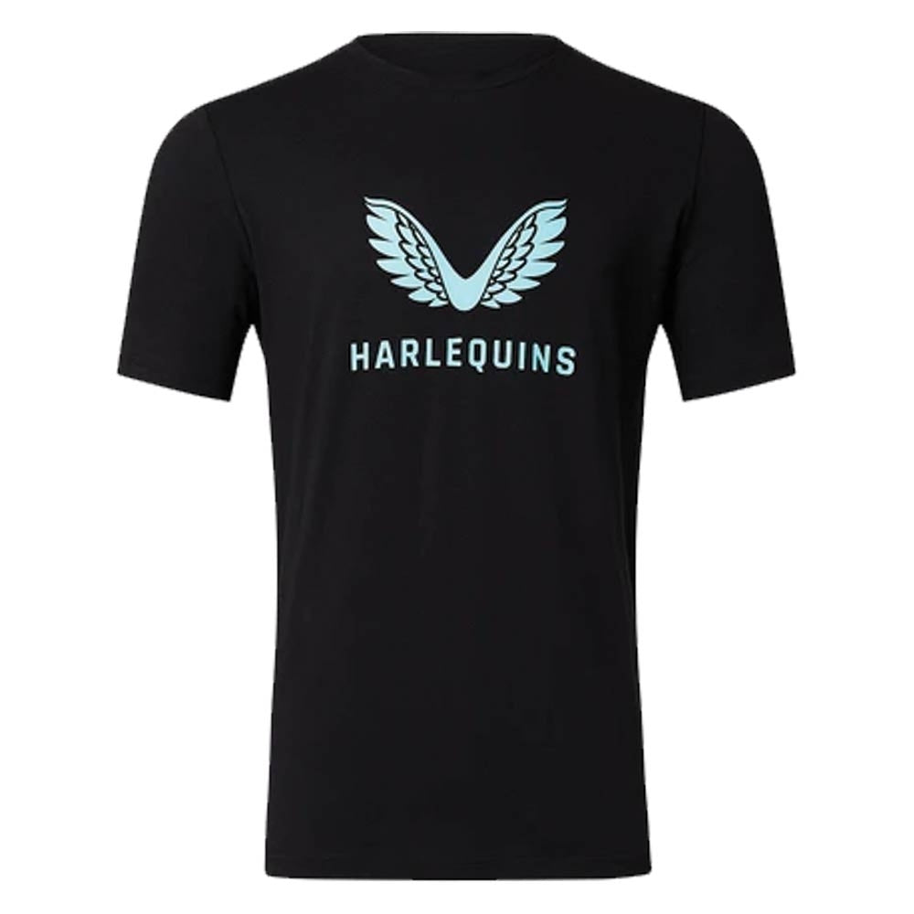 2022-2023 Harlequins Logo Tee (Black) Product - T-Shirt Castore   