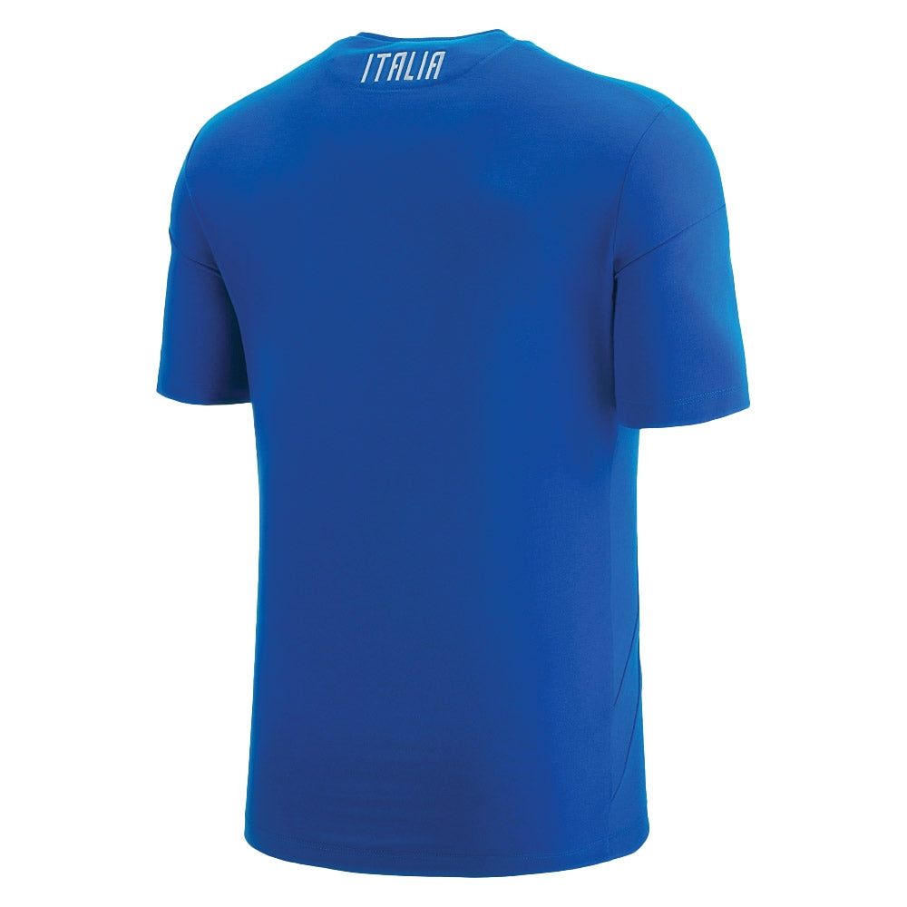 2022-2023 Italy Player Travel T-Shirt (Blue) (Your Name) Product - Hero Shirts Macron   