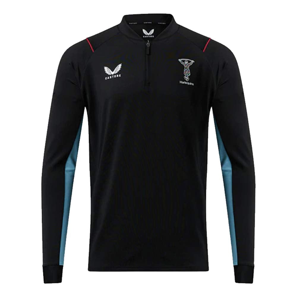 2022-2023 Harlequins Player Training Quarter Zip (Black)_0