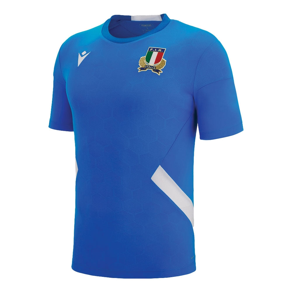 2022-2023 Italy Rugby Training Shirt (Blue) (Your Name) Product - Hero Shirts Macron   