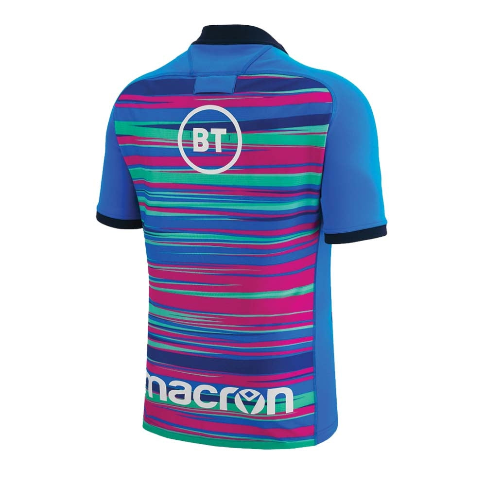 2022-2023 Scotland Rugby Training Jersey (Blue) Product - Training Shirts Macron   