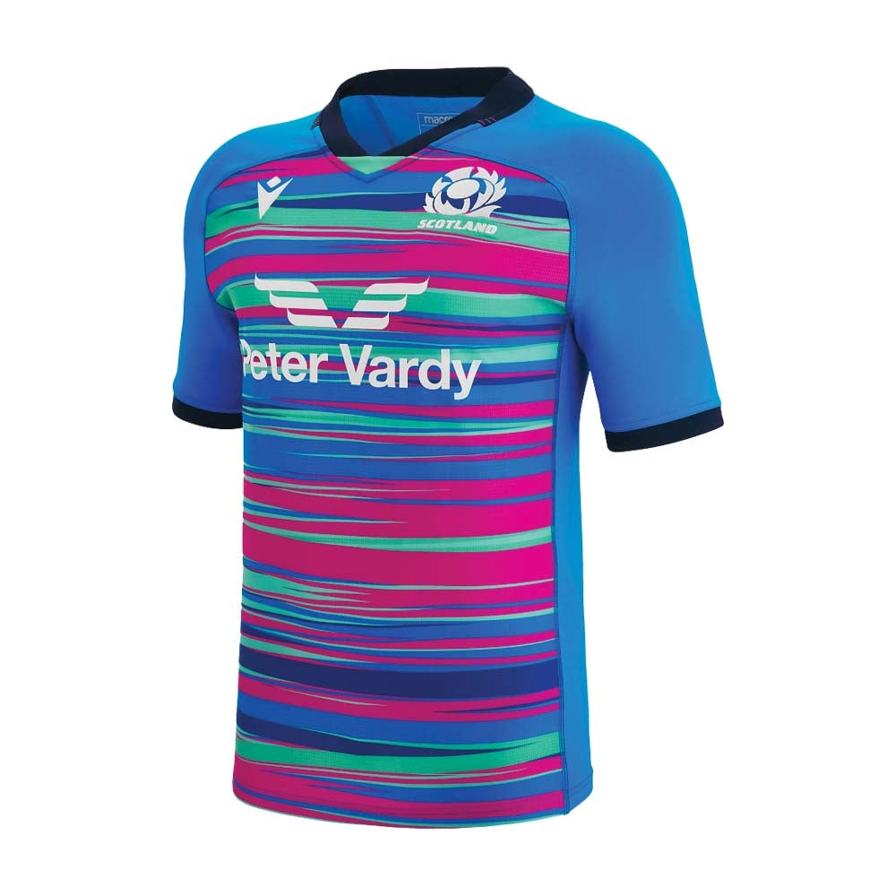 2022-2023 Scotland Rugby Training Jersey (Blue) Product - Training Shirts Macron   