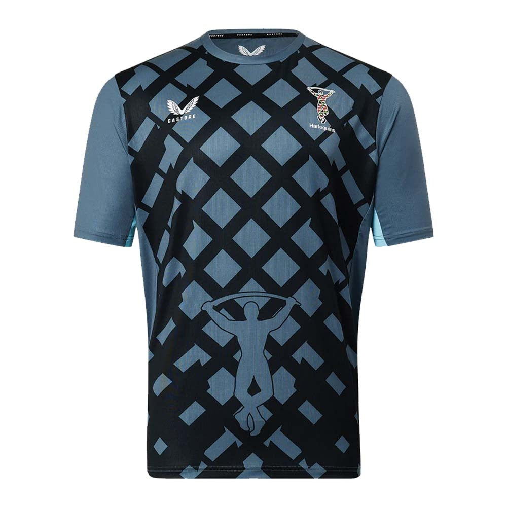 2022-2023 Harlequins Training Tee (Dark Slate) Product - Training Shirts Castore   