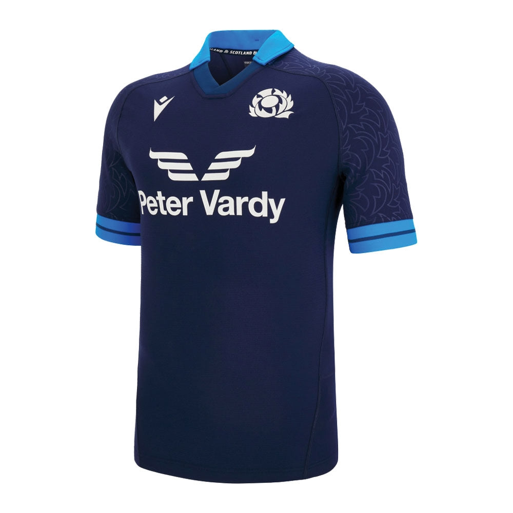 2022-2023 Scotland Home Bodyfit Rugby Shirt Product - Football Shirts Macron   