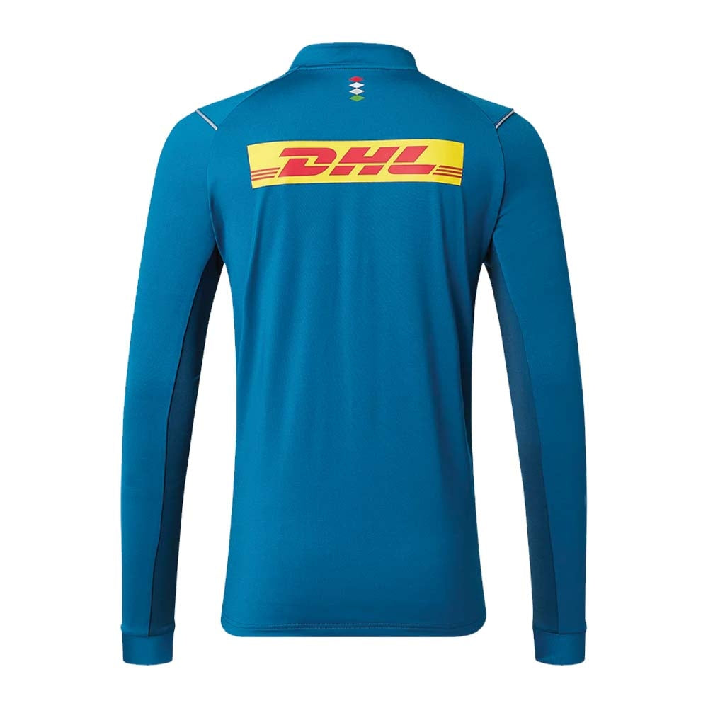 2022-2023 Harlequins Match Day Quarter Zip Mid Layer (Ink Blue) Product - Training Tops Castore   