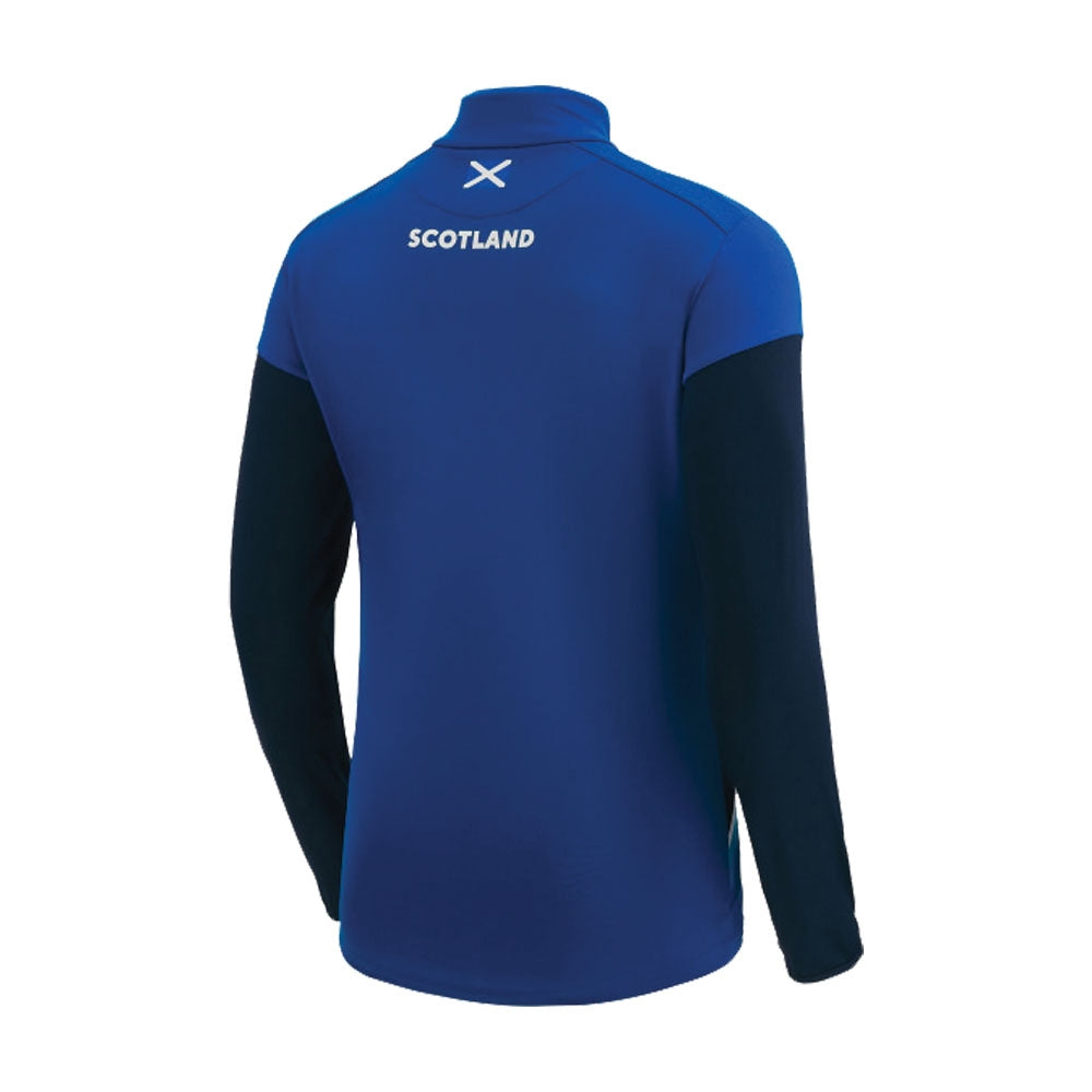 2022-2023 Scotland Travel Quarter Zip Softshell Top (Royal) Product - Training Tops Macron   
