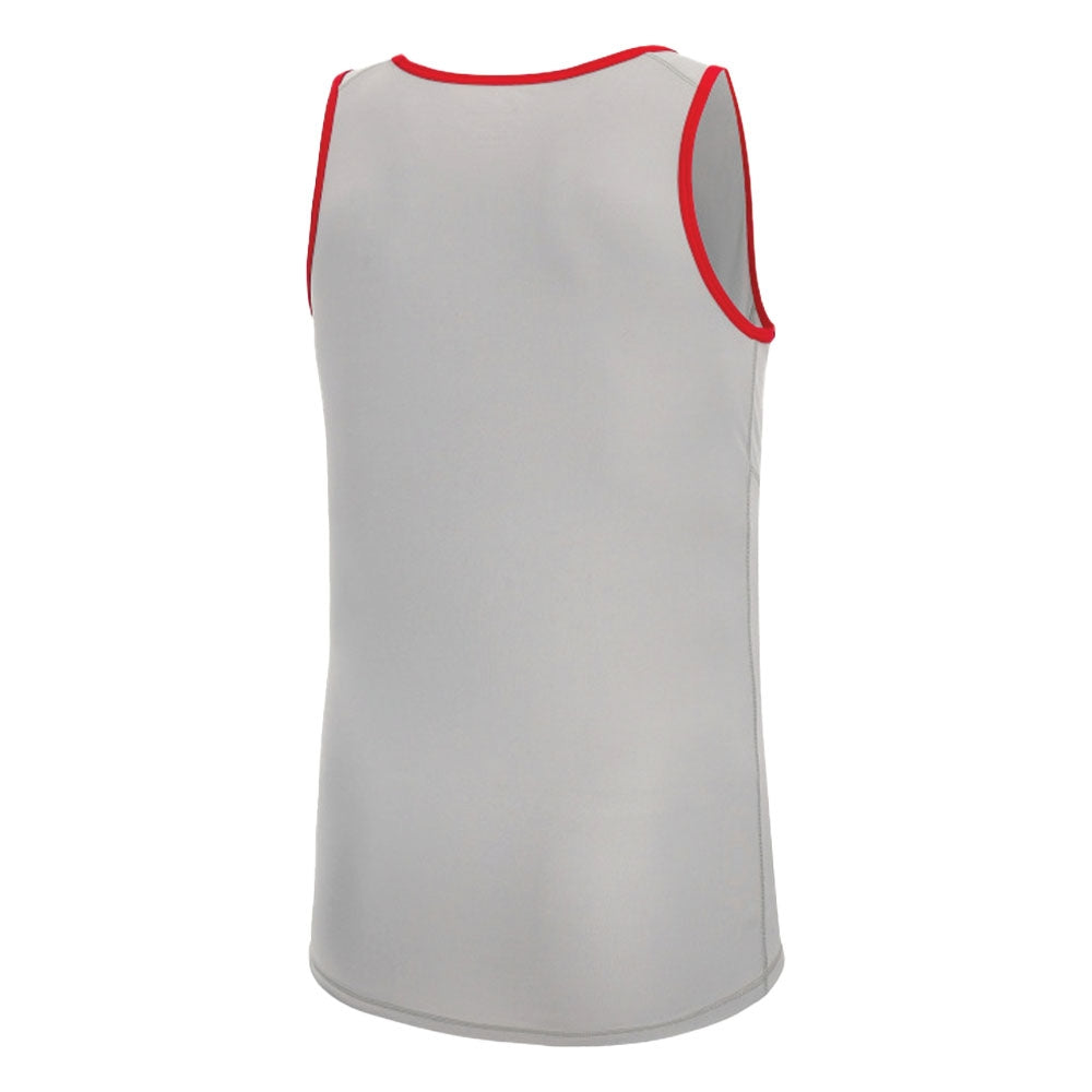 2022-2023 Wales Training Gym Vest (Grey) (Your Name) Product - Hero Shirts Macron   