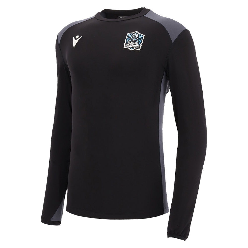 2022-2023 Glasgow Warriors Roundneck Sweat (Black) Product - Sweat Tops Macron   