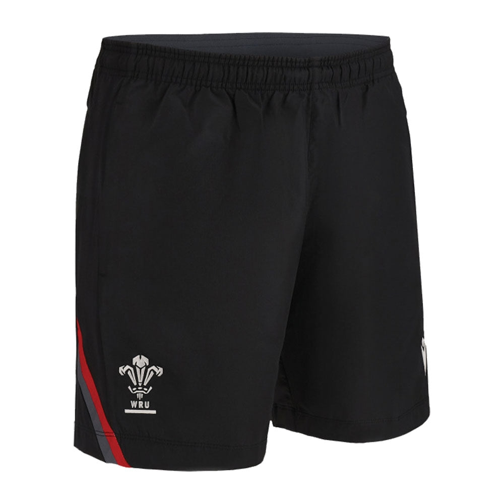 2022-2023 Wales Rugby Training Bermuda Shorts (Black) Product - Shorts Macron   