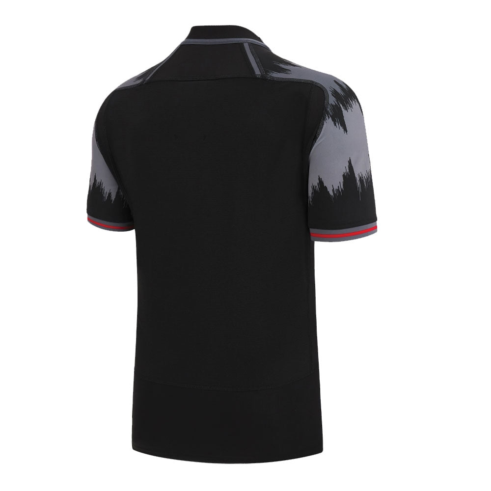 2022-2023 Wales Rugby Training Jersey (Black) (Your Name) Product - Hero Shirts Macron   