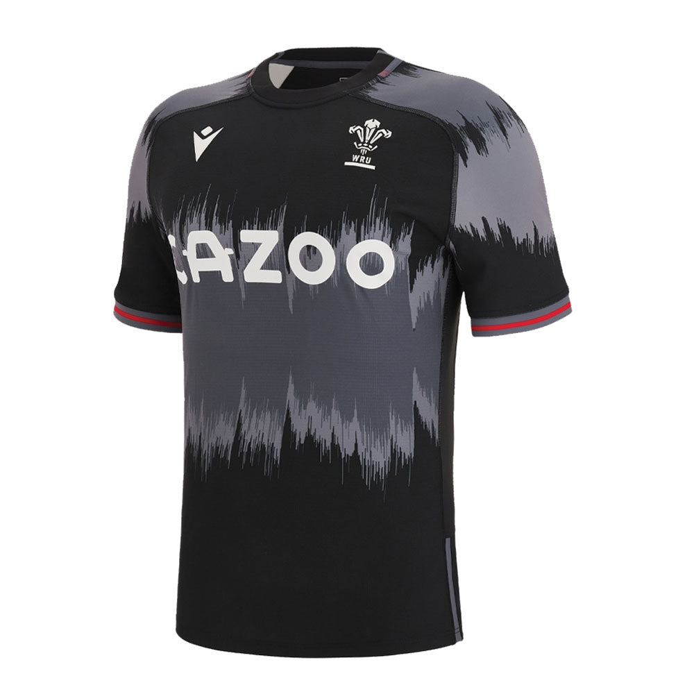 2022-2023 Wales Rugby Training Jersey (Black) Product - Training Shirts Macron   