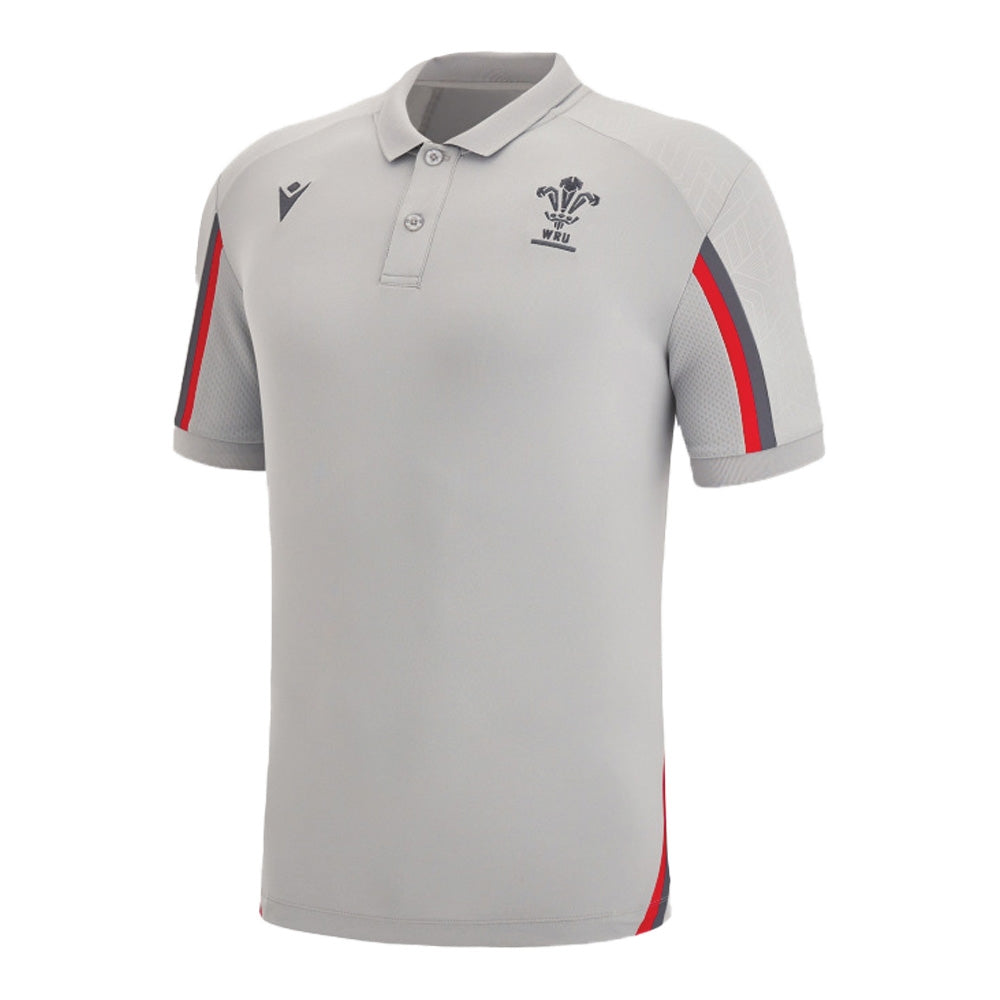 2022-2023 Wales Travel Polo Shirt (Grey) Product - Polo Shirts Macron   