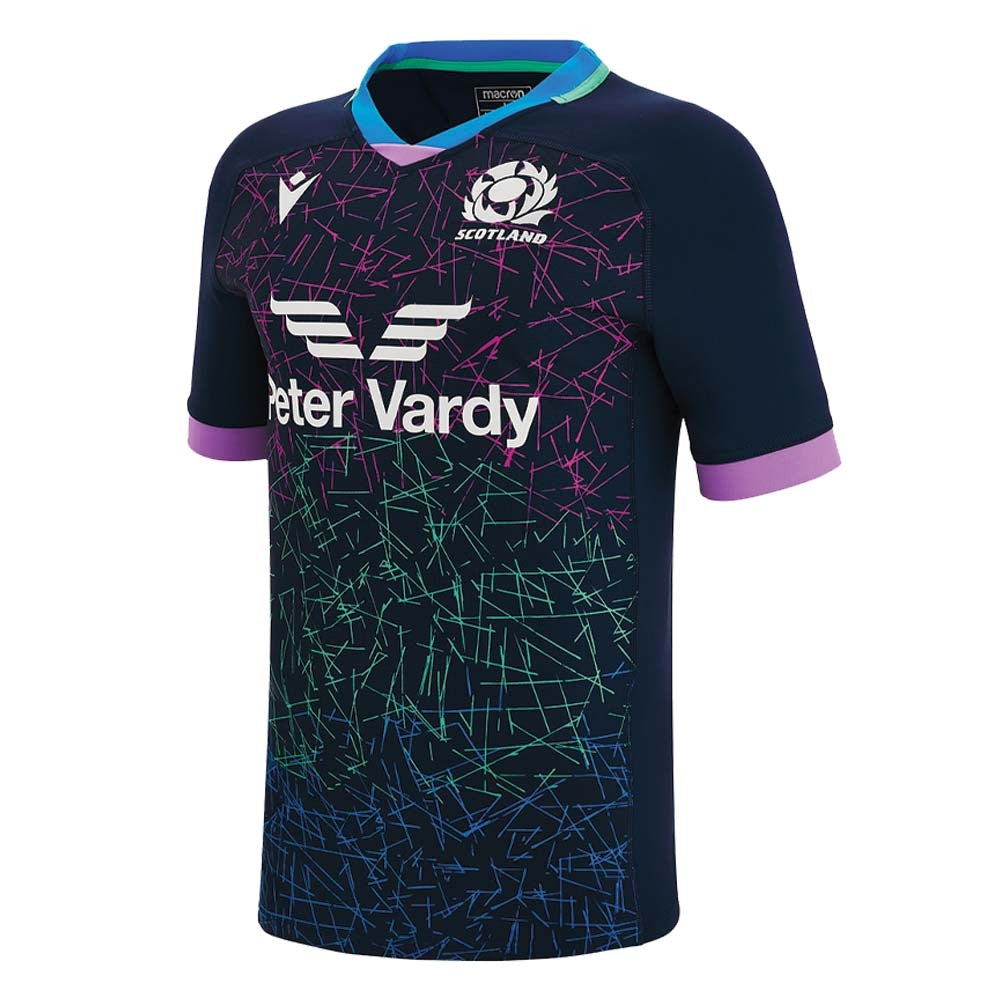 2022-2023 Scotland Rugby Training Jersey (Navy) - Kids Product - Training Shirts Macron   