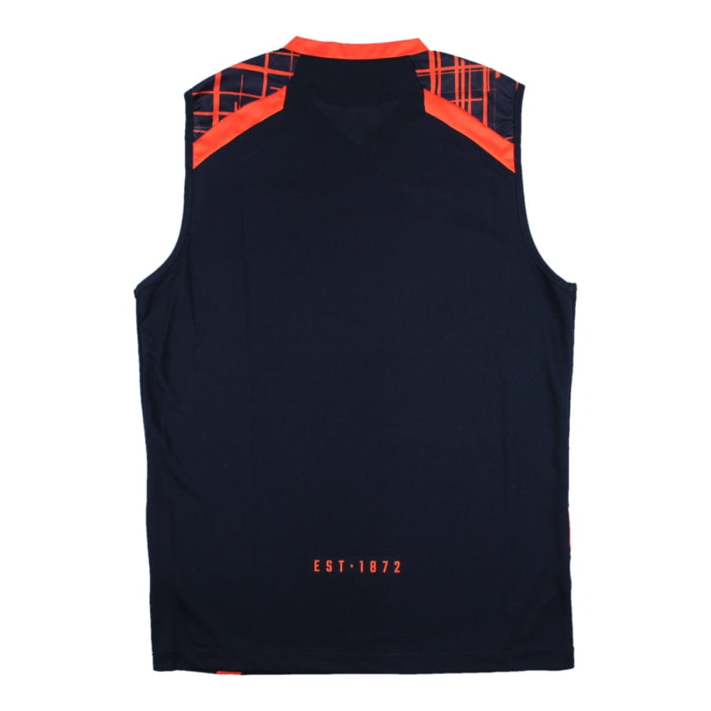 2022-2023 Edinburgh Rugby Sleeveless Gym Shirt (Navy) (Your Name) Product - Hero Shirts Macron   