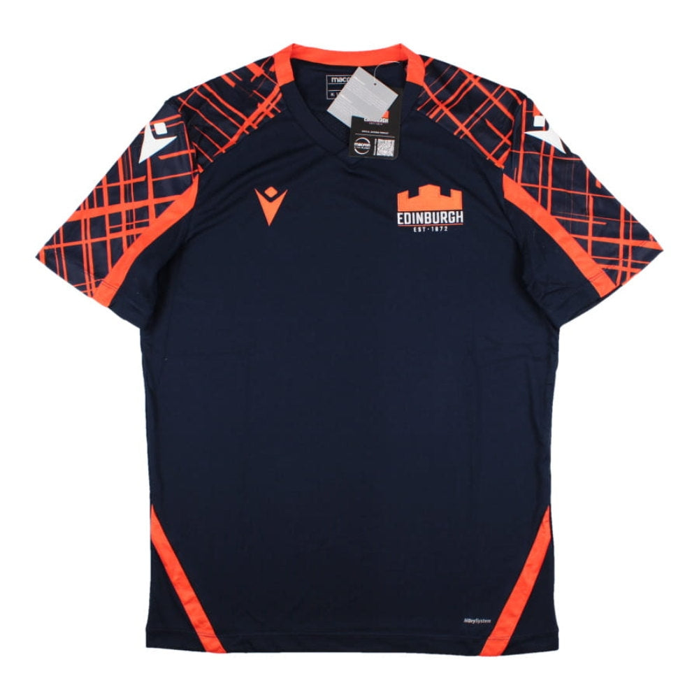 2022-2023 Edinburgh Rugby Poly Dry Gym Shirt (Navy) Product - Training Tops Macron   
