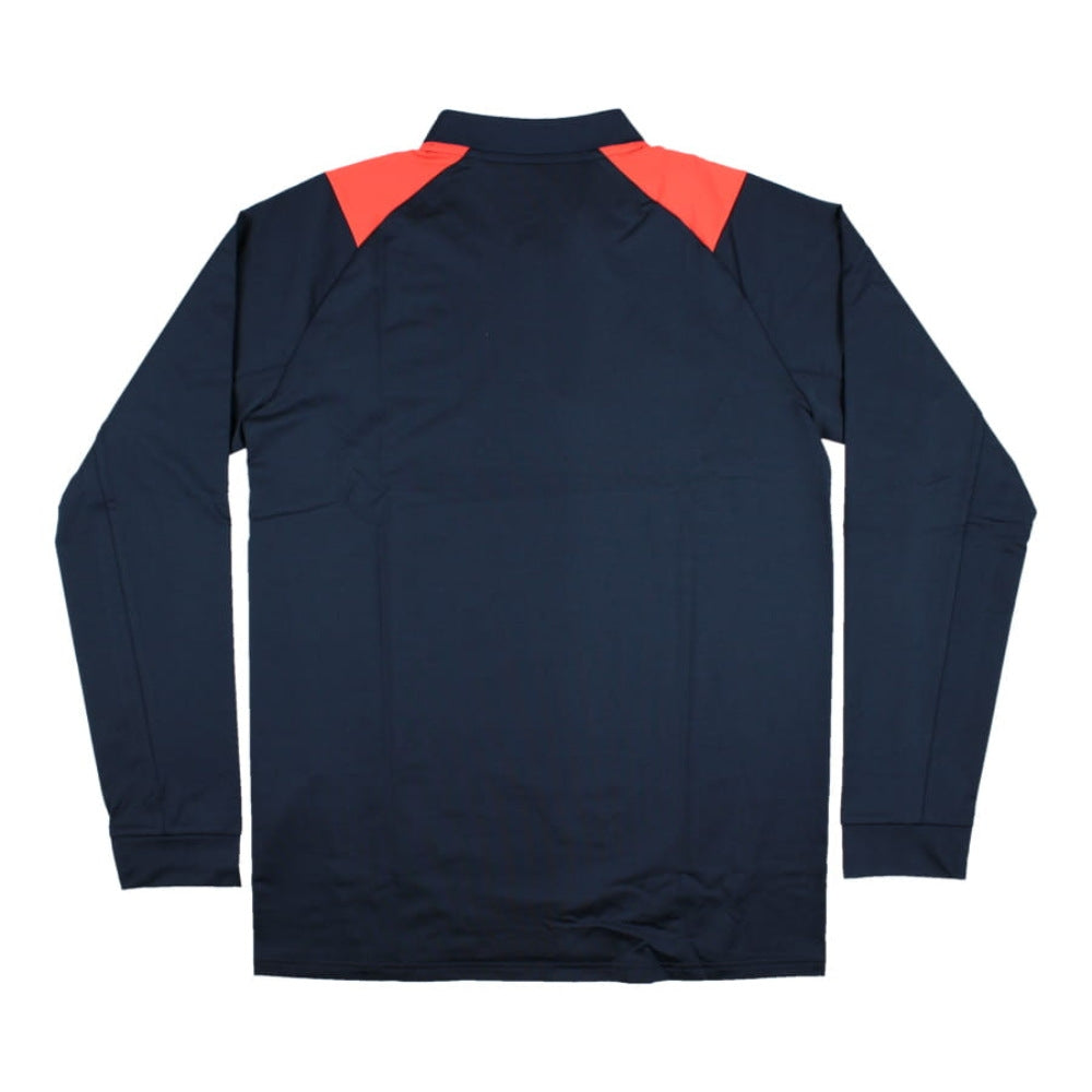 2022-2023 Saracens Half Zip Midlayer (Navy) Product - Training Tops Castore   