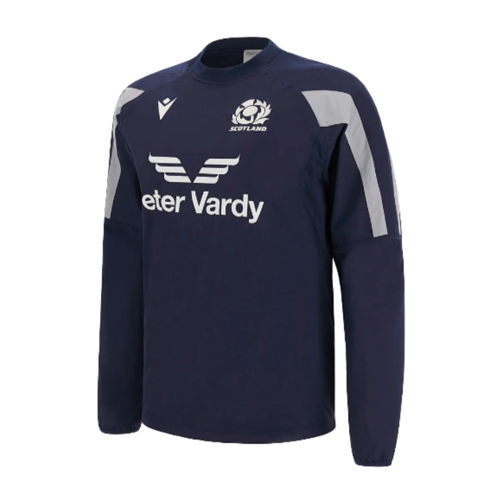 2022-2023 Scotland Rugby Contact Top (Navy) Product - Training Tops Macron   