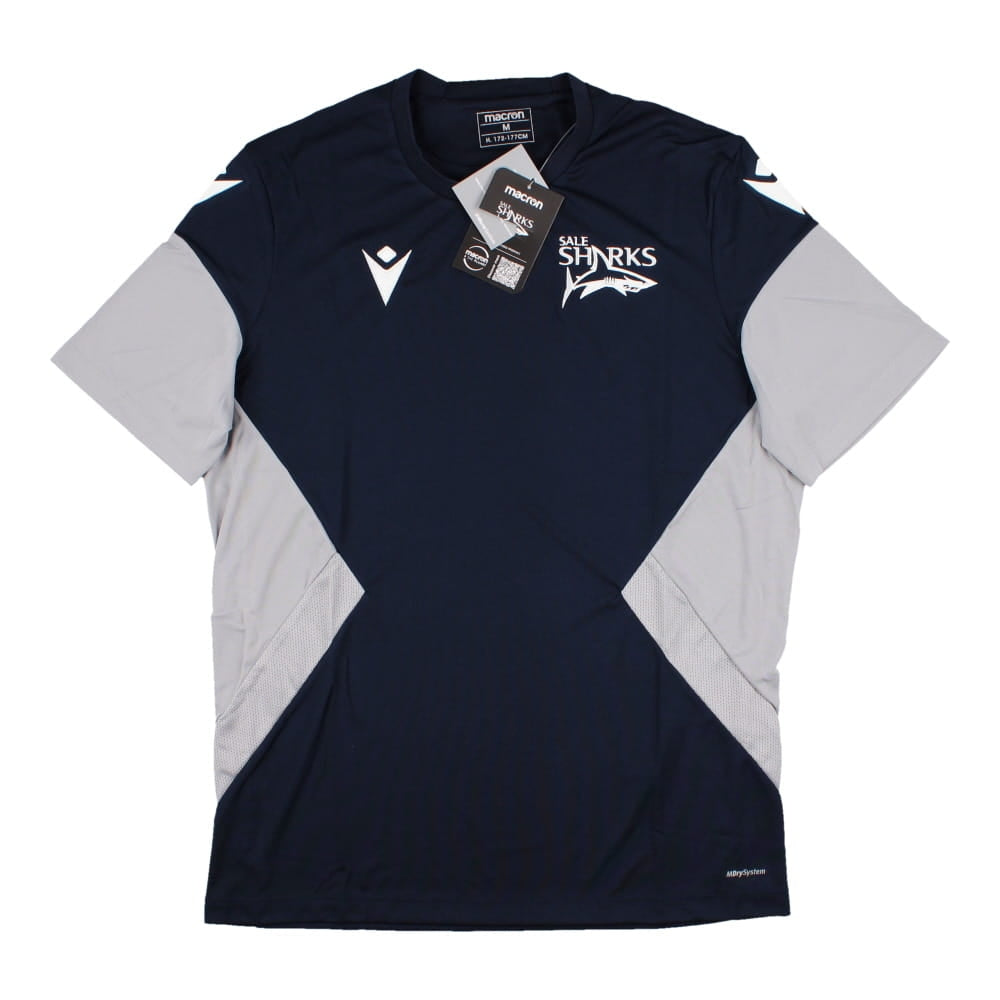 2022-2023 Sale Sharks Training Tee (Navy) Product - Training Shirts Macron   