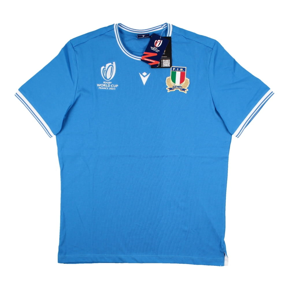 2023 Italy RWC Cottonpoly Tee (Blue) Product - T-Shirt Macron   
