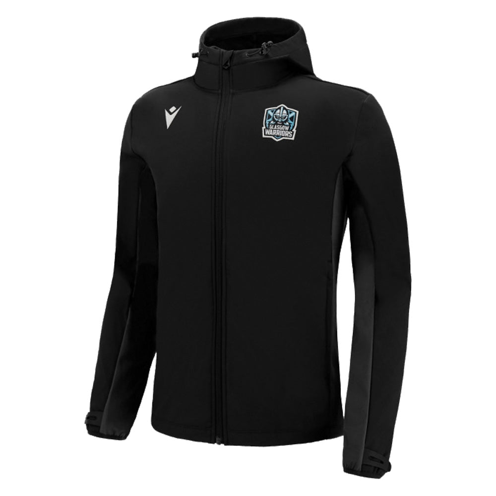 2022-2023 Glasgow Warriors Softshell Jacket (Black) Product - Jackets Macron   