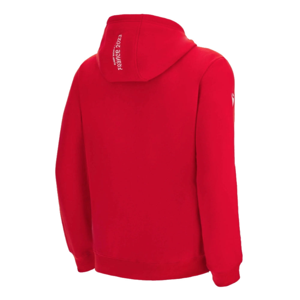 Wales RWC 2023 Full Zip Cotton Hooded Sweatshirt (Red) Product - Hoodies Macron   