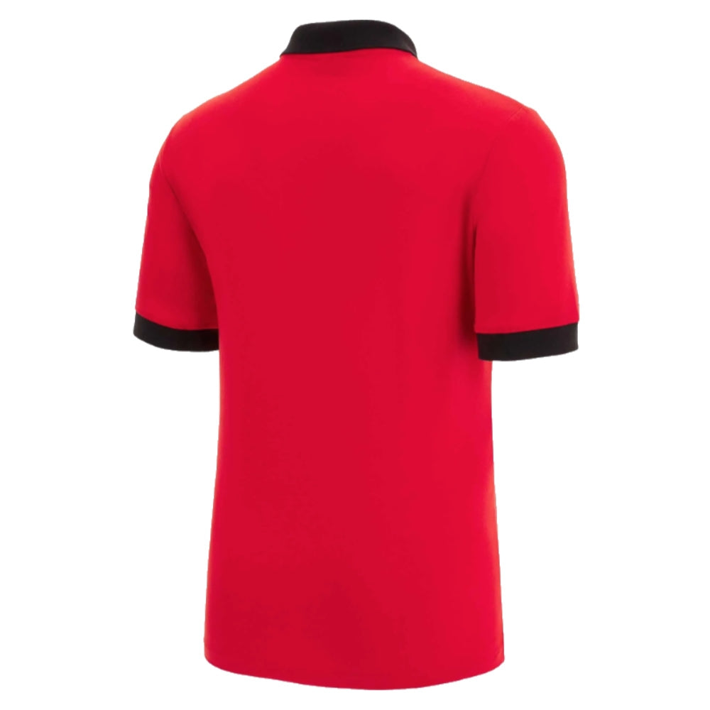 Wales 2023 RWC Rugby Cottonpoly Polo Shirt (Red) Product - Polo Shirts Macron   