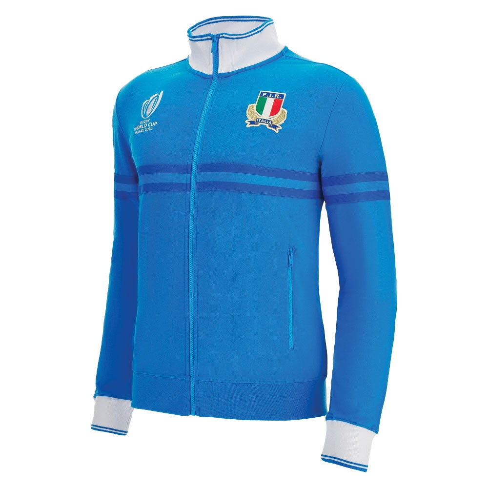 Italy 2023 RWC Full Zip Cotton Sweatshirt (Blue) Product - Sweat Tops Macron   