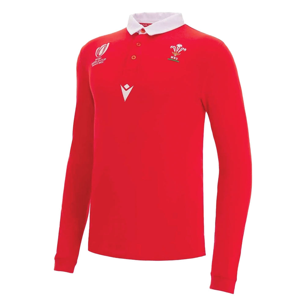 Wales 2023 RWC Rugby Jersey (Red) Product - Football Shirts Macron   