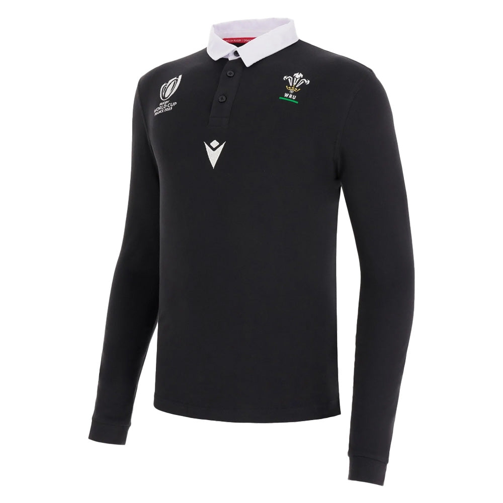 Wales RWC 2023 Rugby LS Jersey (Black) Product - Football Shirts Macron   
