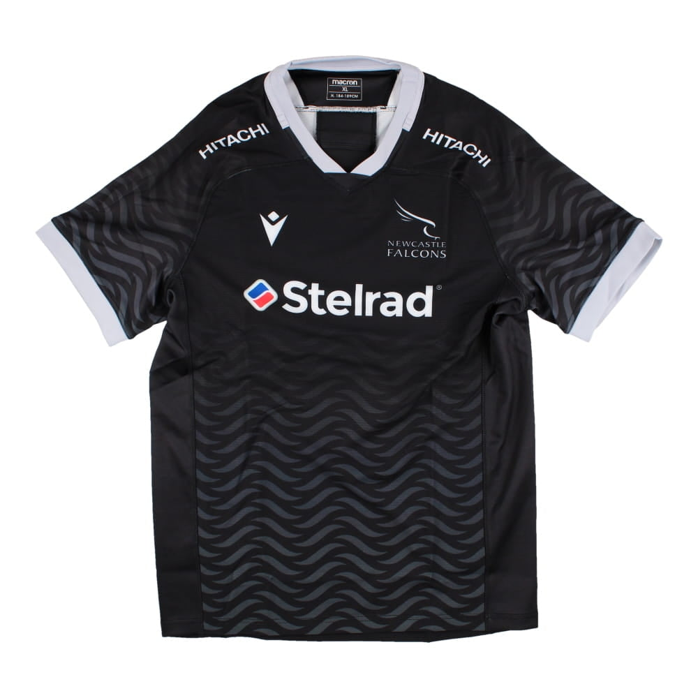2022-2023 Newcastle Falcons Training Jersey (Black) Product - Training Shirts Macron   