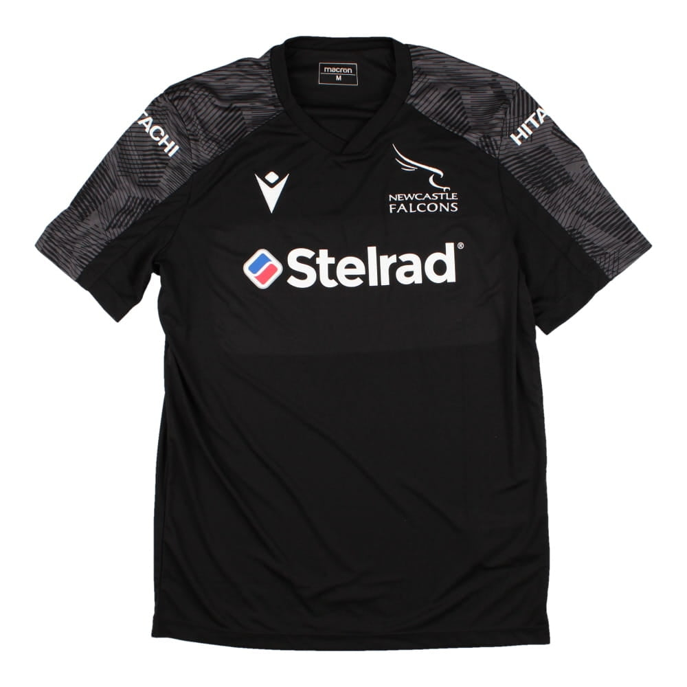 2022-2023 Newcastle Falcons Light Training Shirt (Black) Product - Training Shirts Macron   