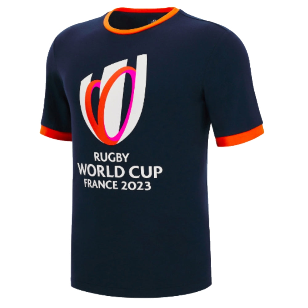 Macron RWC 2023 Rugby Cotton Tee (Navy) Product - T-Shirt Macron   