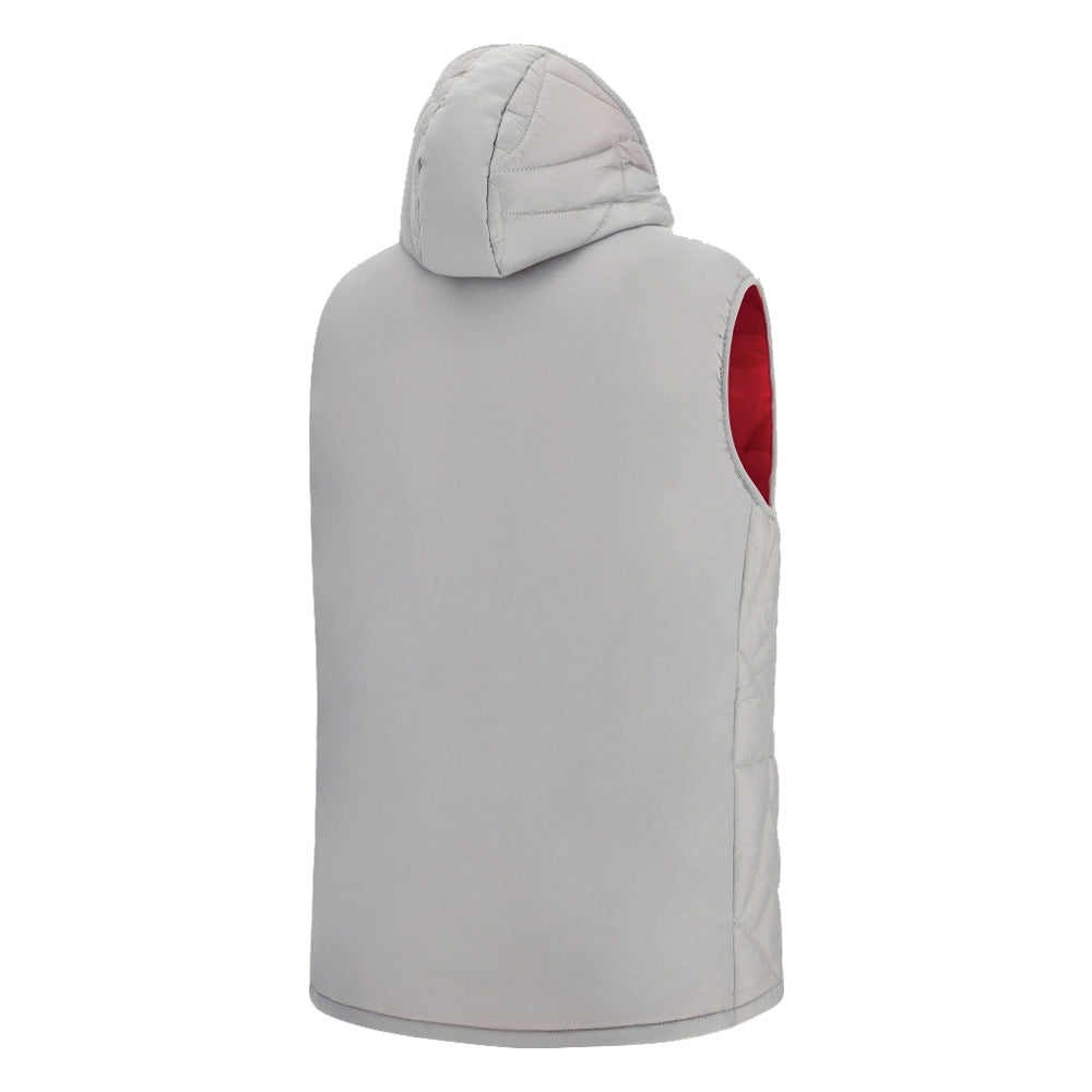 2022-2023 Wales Rugby Gilet Jacket (Grey) Product - Jackets Macron   
