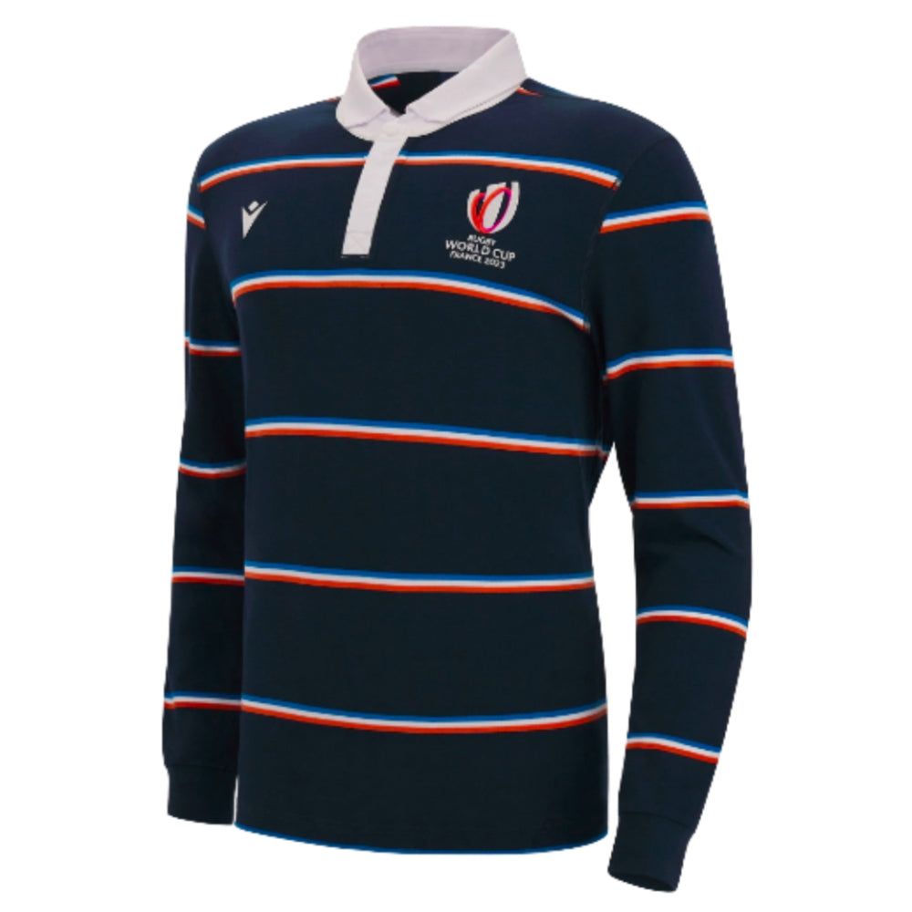 Macron RWC 2023 Cotton Tricolore Rugby Jersey (Navy) Product - Football Shirts Macron   
