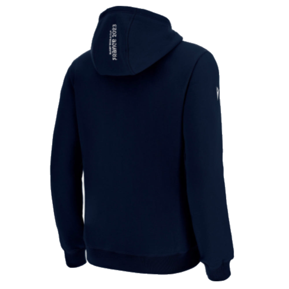 2023 Scotland Rugby Full Zip Hooded Sweatshirt (Navy) Product - Hoodies Macron   