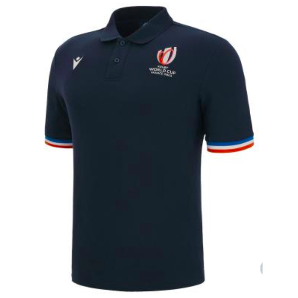 RWC 2023 Rugby Cotton Piquet Polo Shirt (Navy) Product - Polo Shirts Macron   