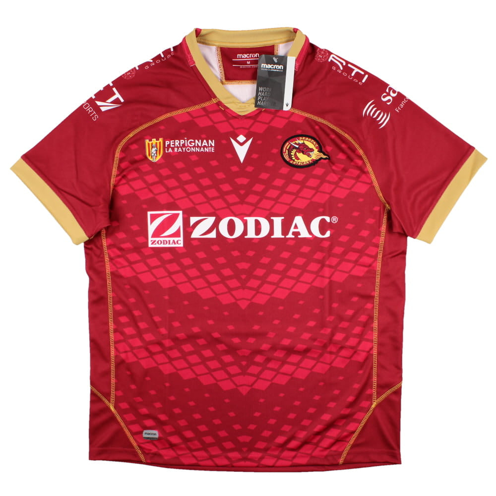 2022-2023 Dragons Catalans Away Rugby Shirt Product - Football Shirts Macron   