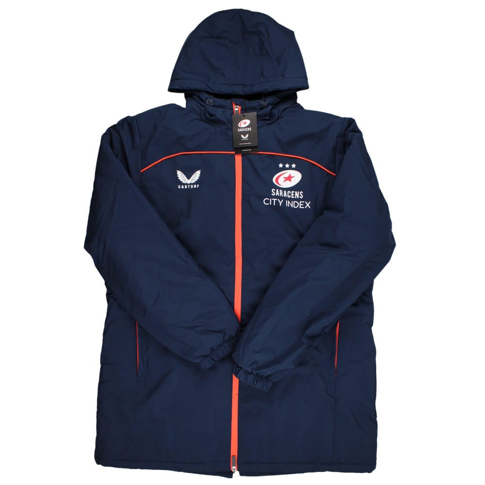 2022-2023 Saracens Sideline Jacket (Navy) Product - Jackets Castore   