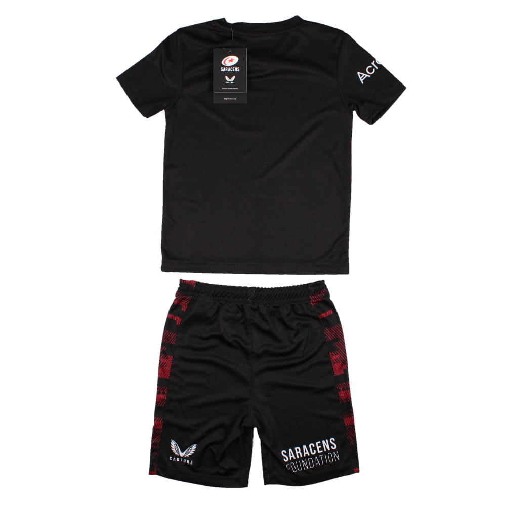 2022-2023 Saracens Infant Home Rugby Kit (Your Name) Product - Hero Shirts Castore   