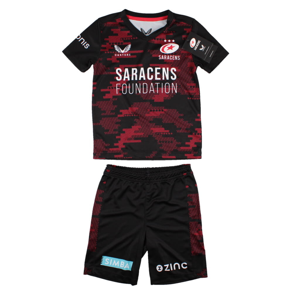 2022-2023 Saracens Infant Home Rugby Kit Product - Football Shirts Castore   