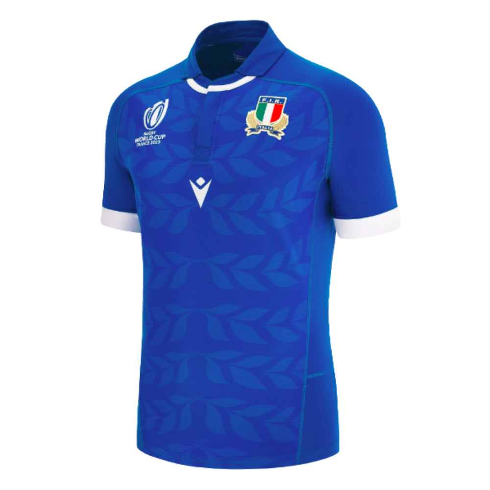 Italy RWC 2023 Home Authentic Rugby Shirt Special Edition Box Product - Football Shirts Macron   